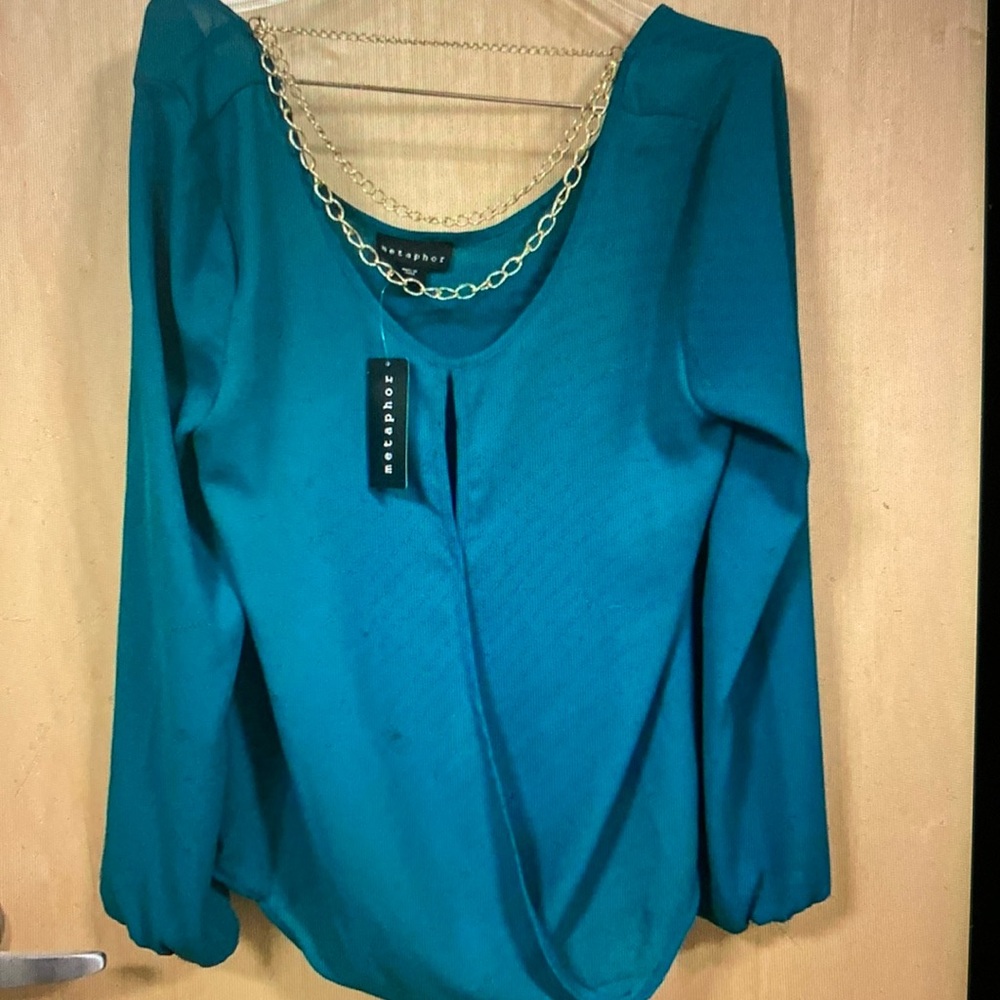 Metaphor shirt with necklace built in.